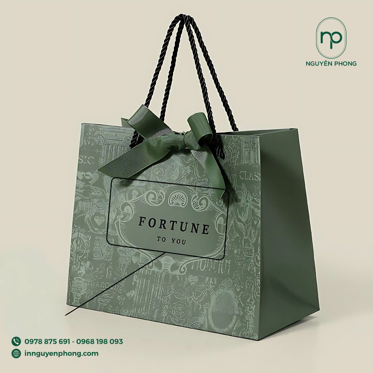 Mẫu túi giấy đựng nhang, trầm hương cao cấp